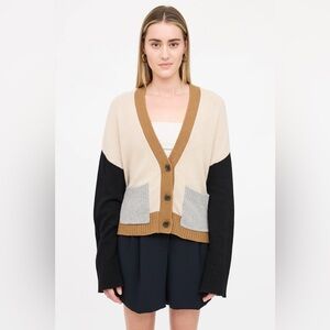 ‼️RARE‼️🎸FRAME🎸🔥NWOT🔥 Vicuna Multi Colorblock Cashmere Sweater—XS